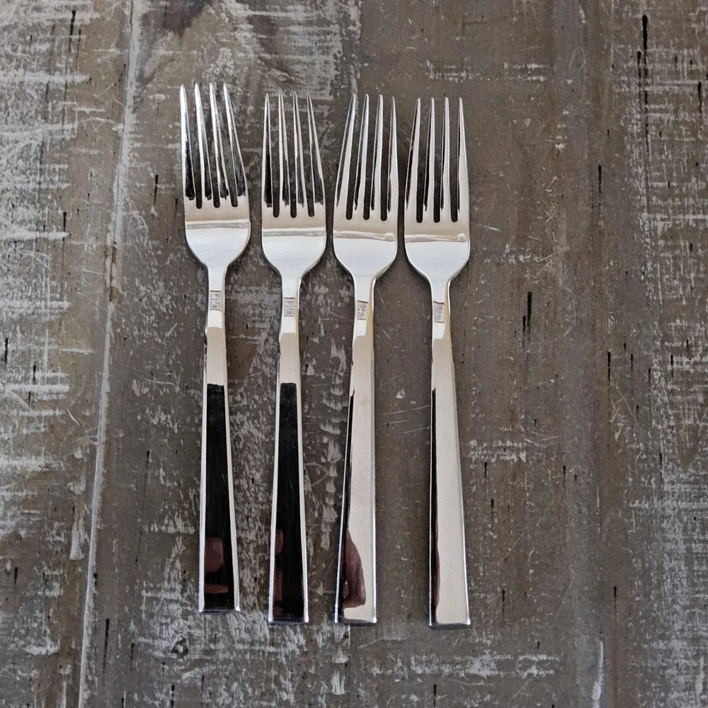Dansk Meridian Salad Fork Set of 4 Stainless Steel 18/10 Flatware MCM